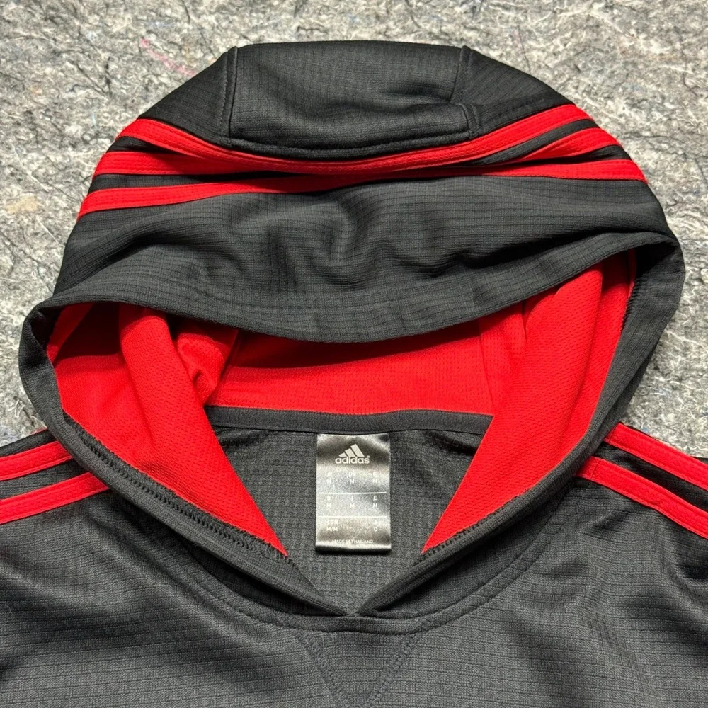 Adidas Portland Trail Blazers NBA On-Court Warm Up Hoodie Red Black Mens Medium